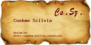 Csekme Szilvia névjegykártya